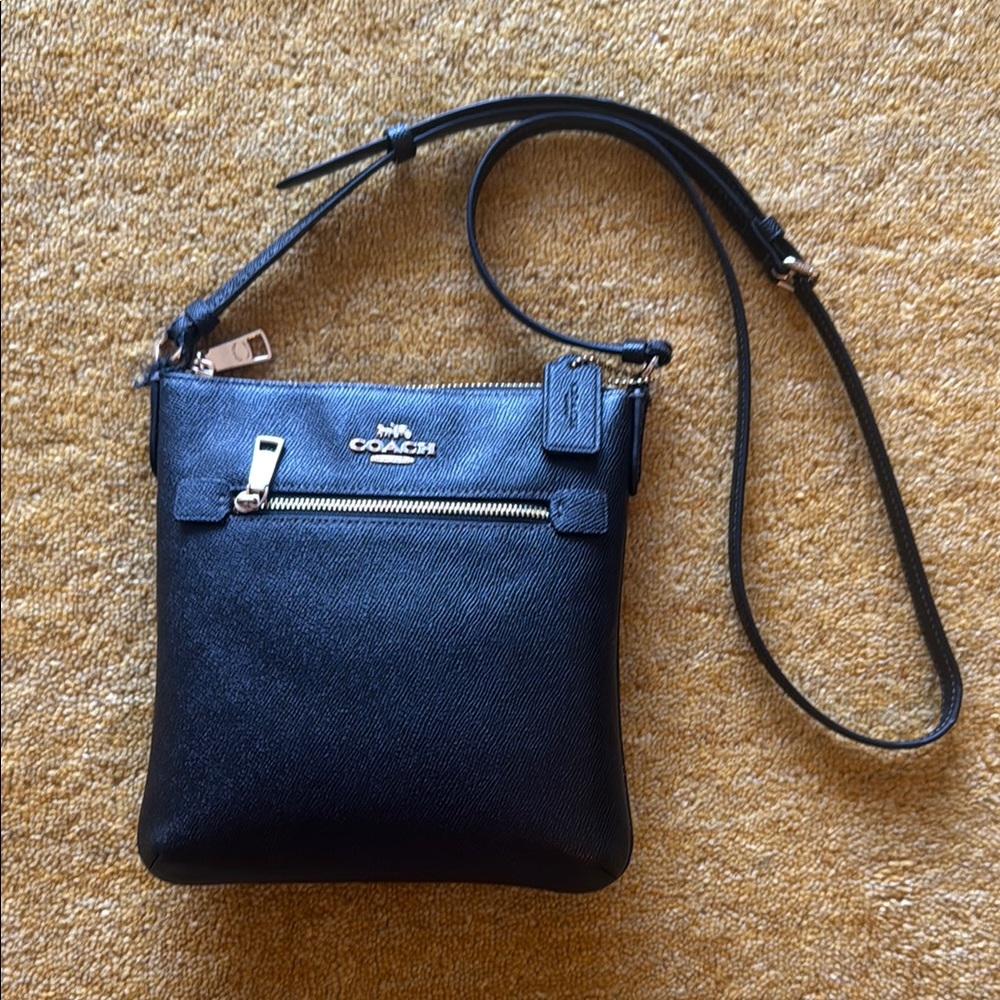 Coach Black Leather Crossbody Bag
